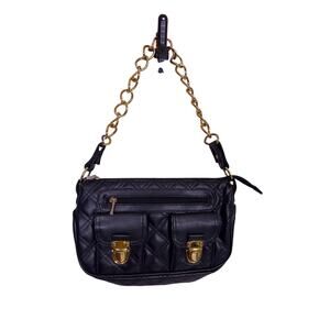 Atmosphere Black Handbag Gold Hardware Going Out Purse Minimalist Evening Bag